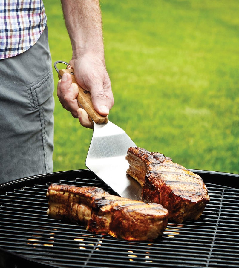 Outset Griddle Spatula, Heavy Duty Grill Spatula, Stainless Steel, 14" - Image 2